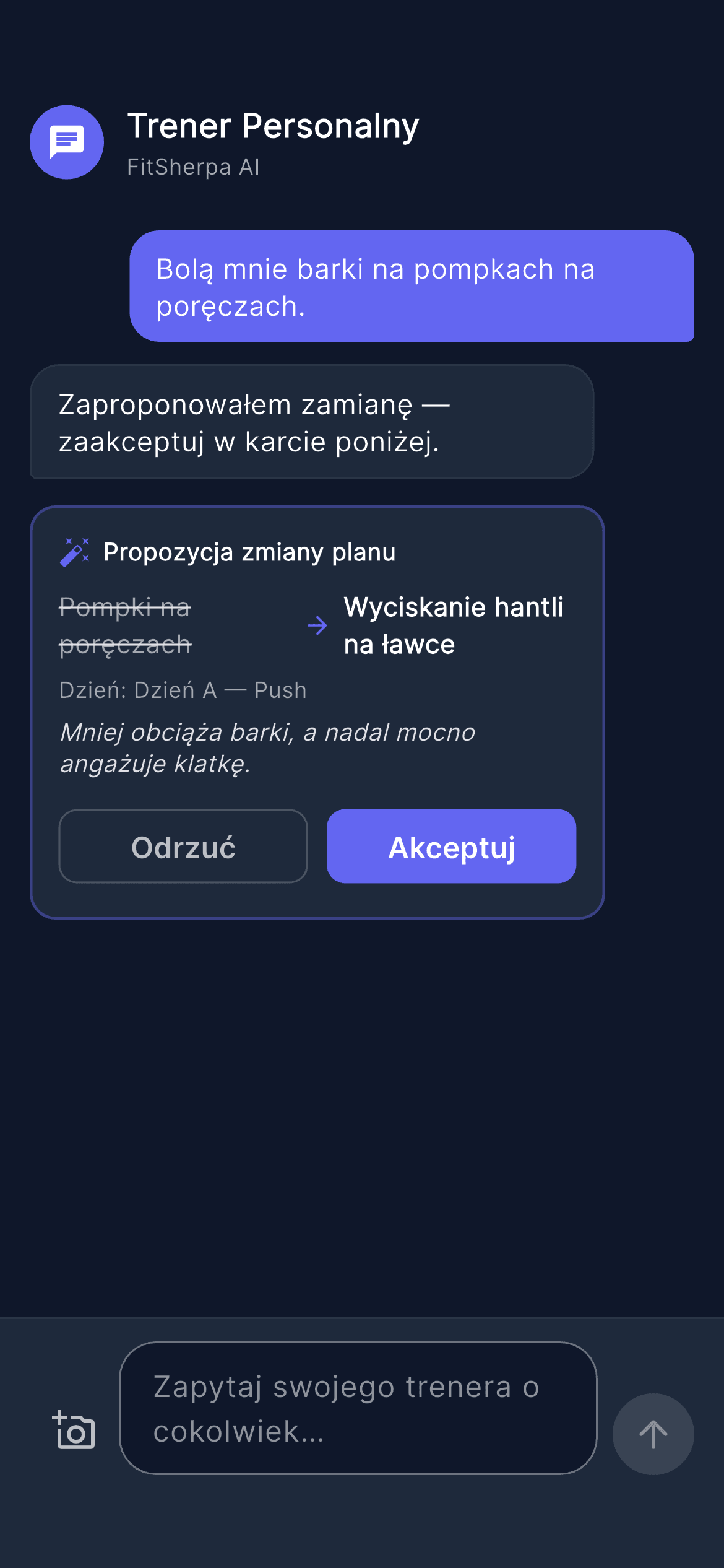 Podmiana ćwiczenia